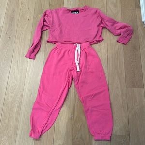 Pink Katie J NYC pink tween sweatsuit - XL